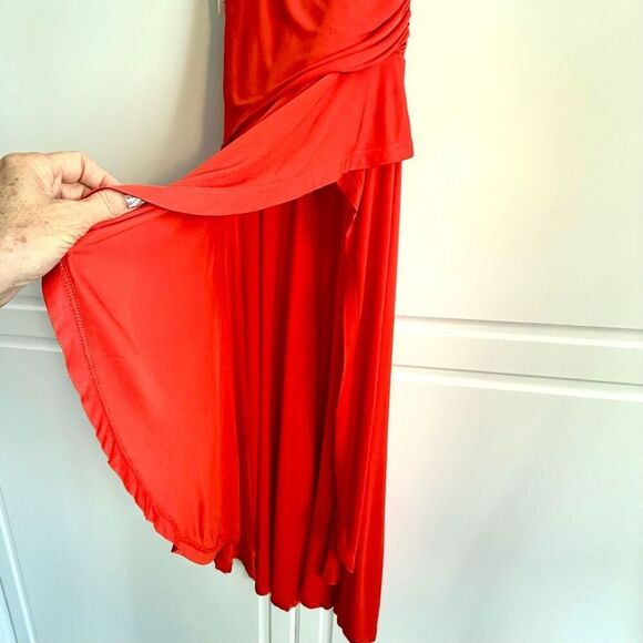 NWT Bardot sorella jersey midi dress in fire red Size 4 - Picture 7 of 10